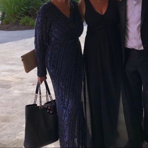 Parker navy blue sparkly gown